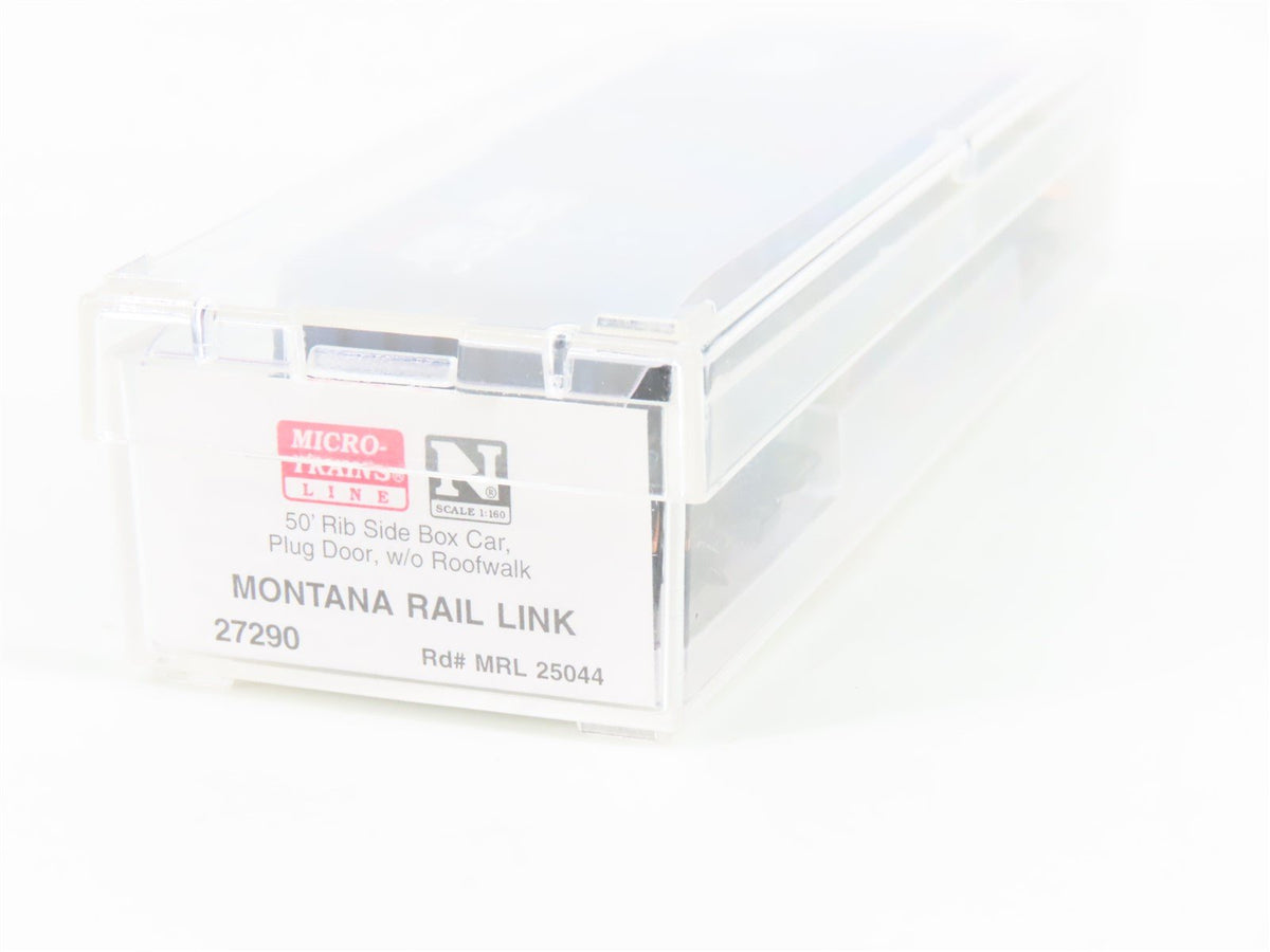 N Scale Micro-Trains MTL 27290 MRL Montana Rail Link 50&#39; Rib Side Boxcar #25044