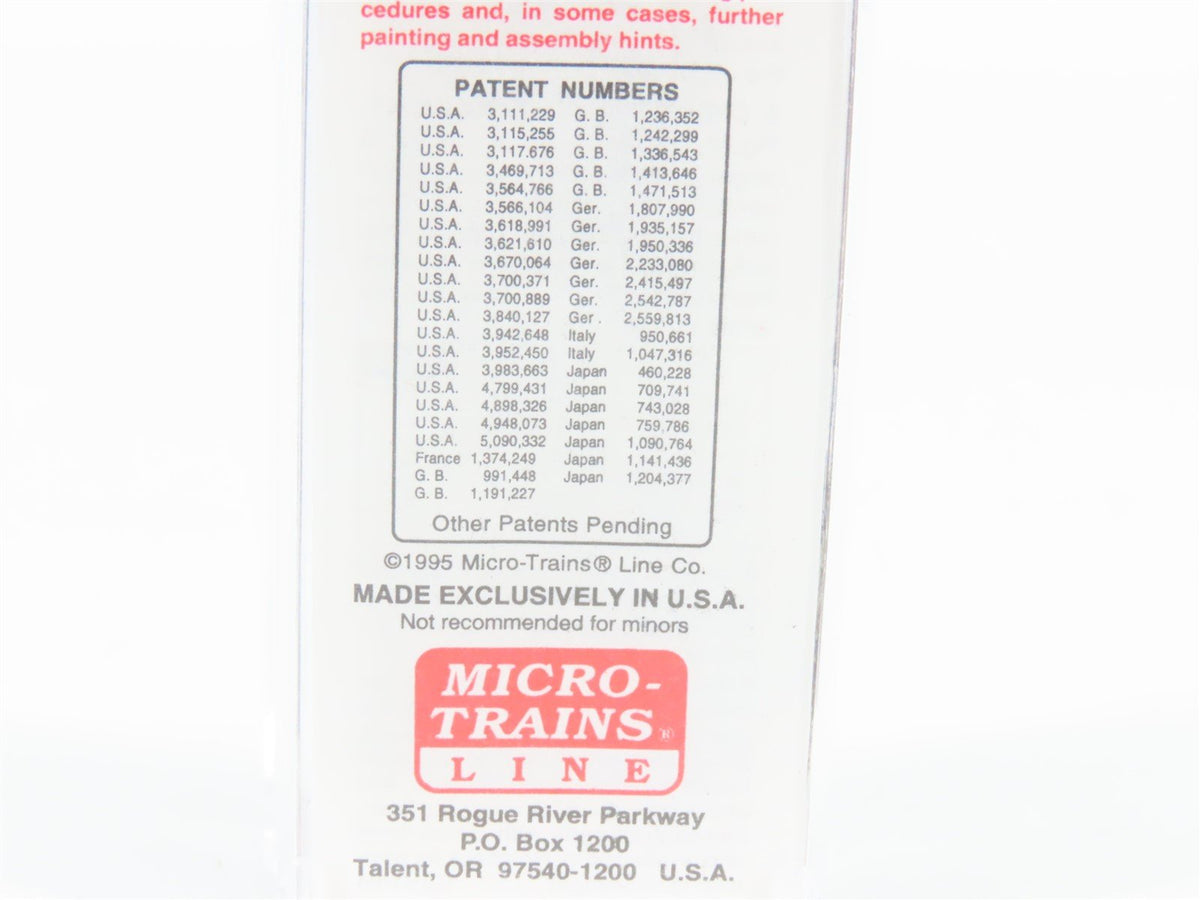 N Scale Micro-Trains MTL 27240 MRL Montana Rail Link 50&#39; Rib Side Boxcar #25058