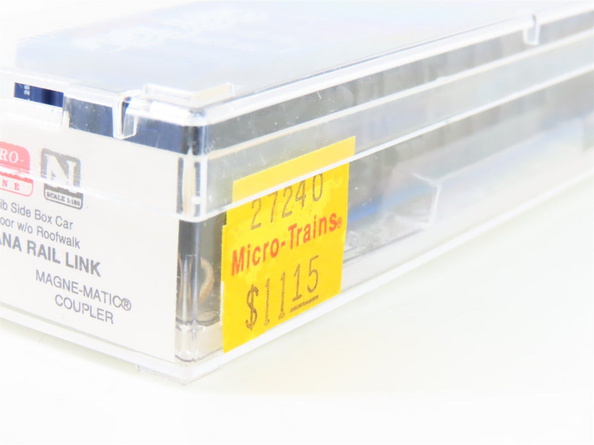 N Scale Micro-Trains MTL 27240 MRL Montana Rail Link 50&#39; Rib Side Boxcar #25058