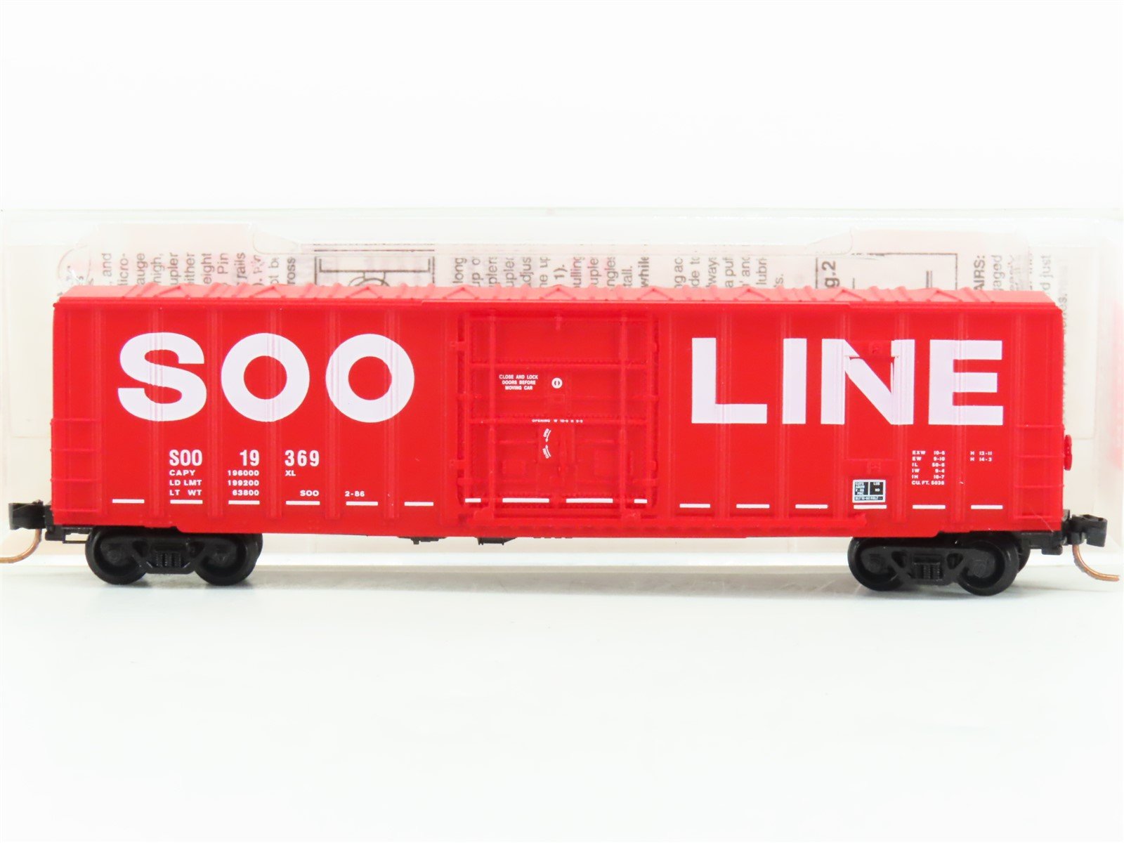 N Scale Micro-Trains MTL 27260 SOO Line 50' Rib Side Boxcar #19369