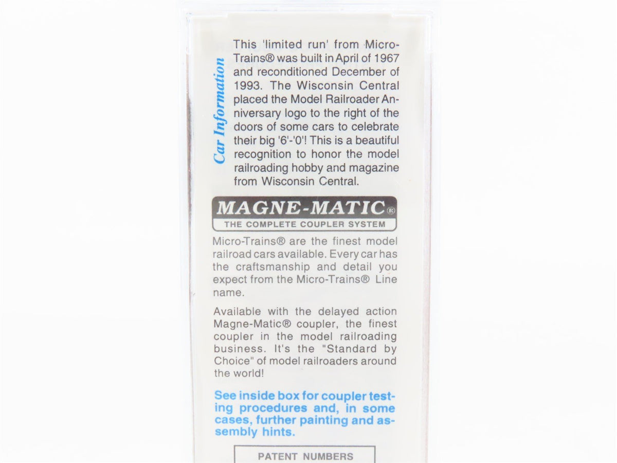 N Scale Micro-Trains MTL 27210 WC Wisconsin Central MR 60th 50&#39; Boxcar #26173