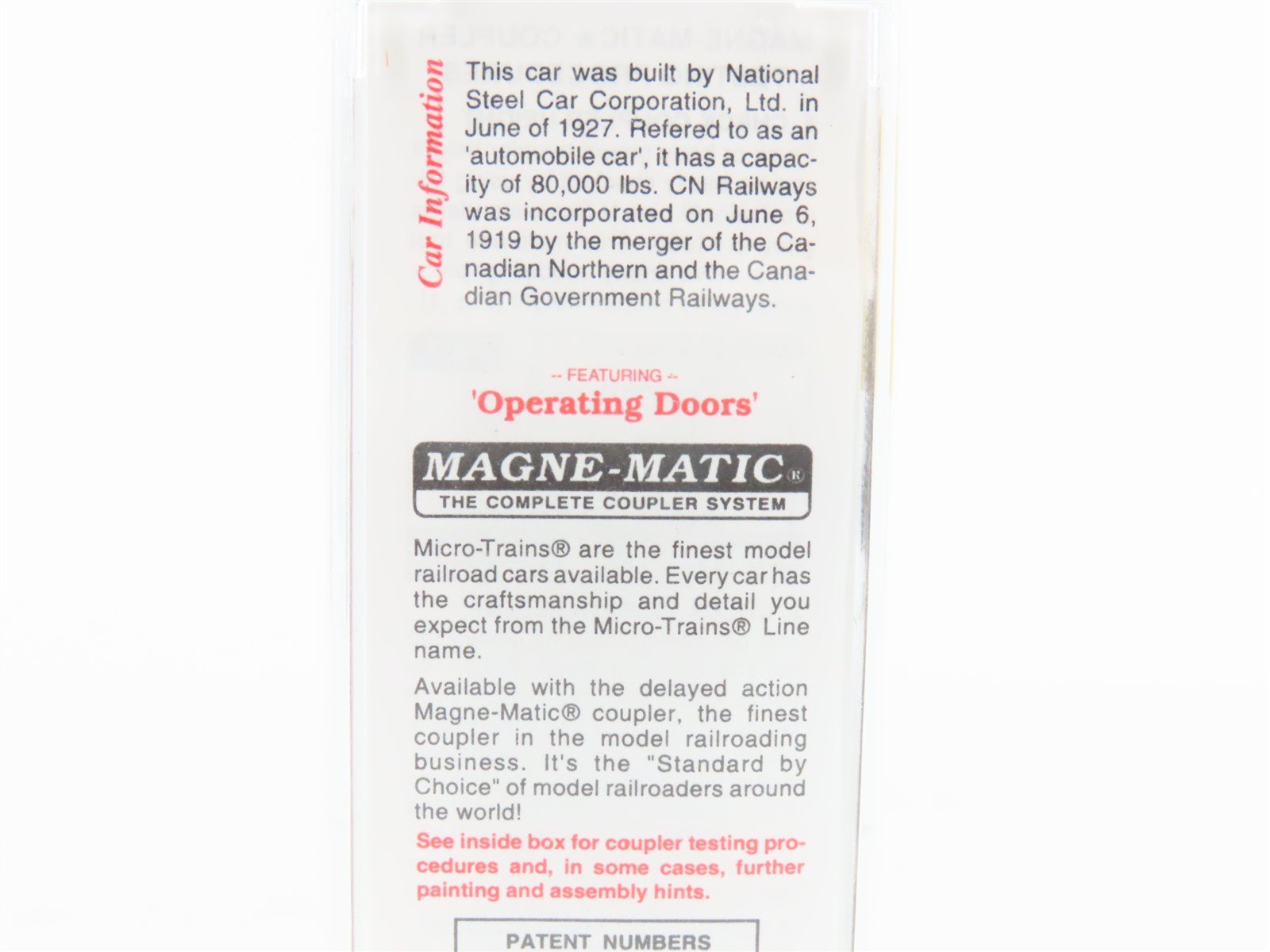 N Scale Micro-Trains MTL 29070 CN Canadian National 40' Braced Boxcar #582596