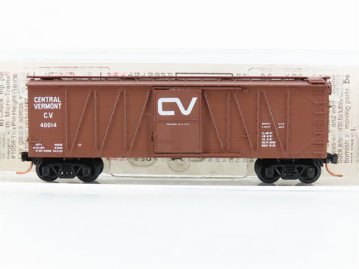 N Micro-Trains MTL 28160 CV Central Vermont 40&#39; Outside Braced Boxcar #40014