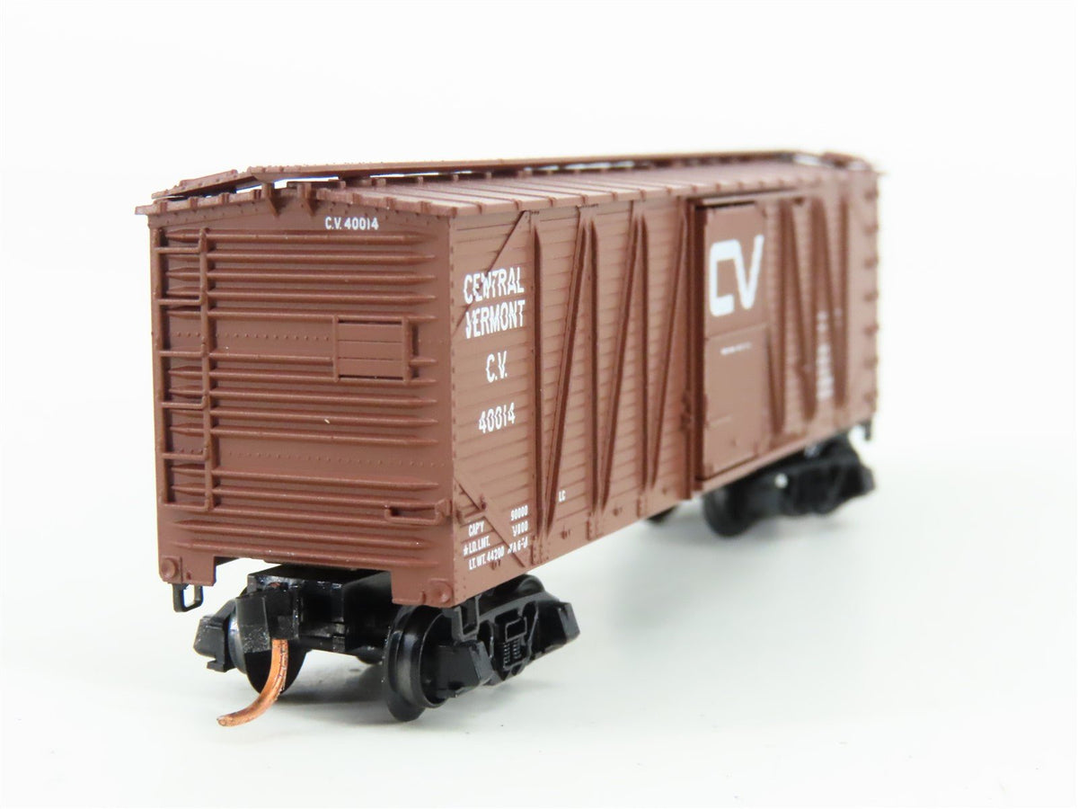 N Micro-Trains MTL 28160 CV Central Vermont 40&#39; Outside Braced Boxcar #40014
