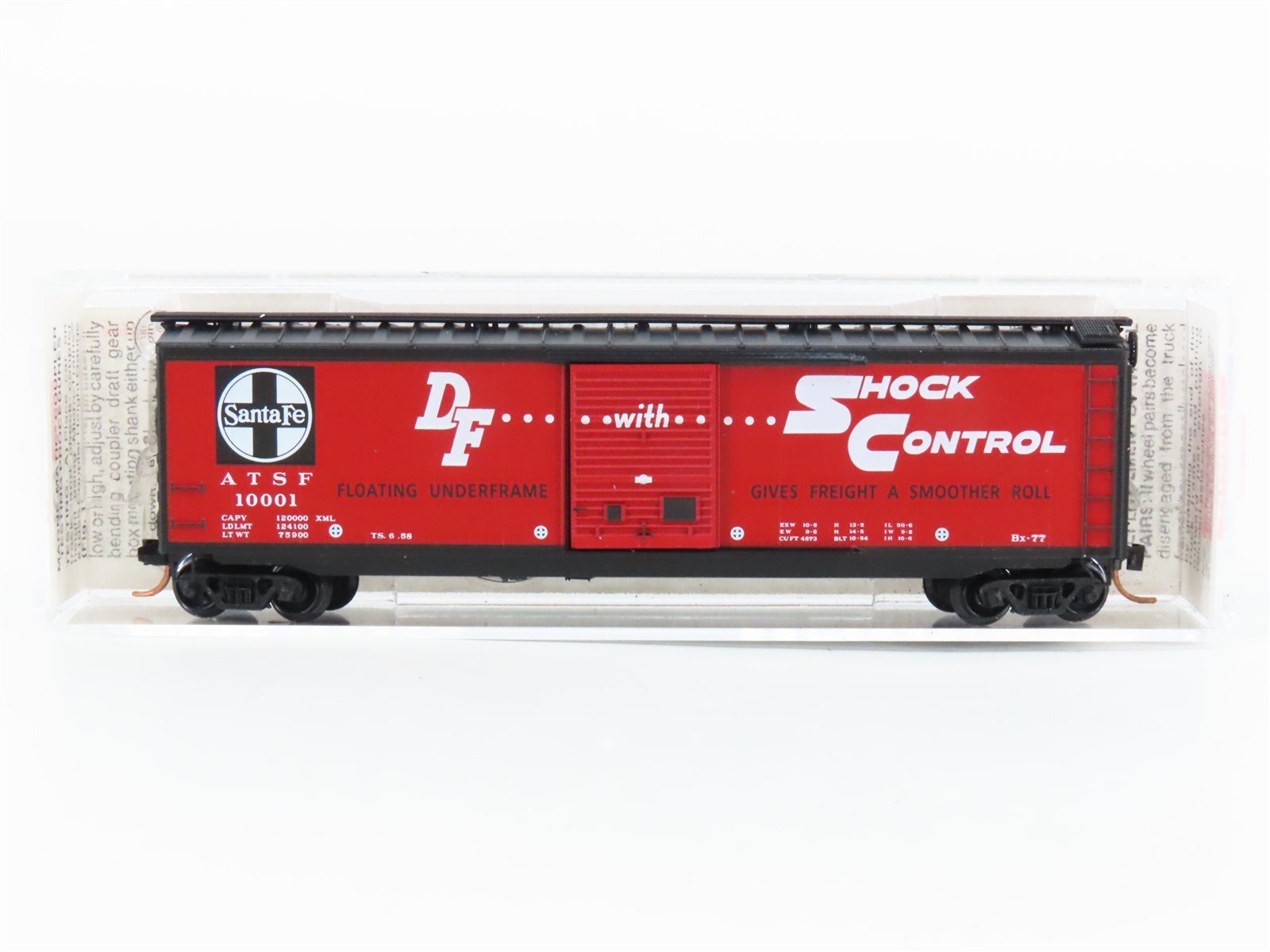 N Scale Micro-Trains MTL 31340 ATSF Santa Fe "Shock Control" 50' Boxcar #10001