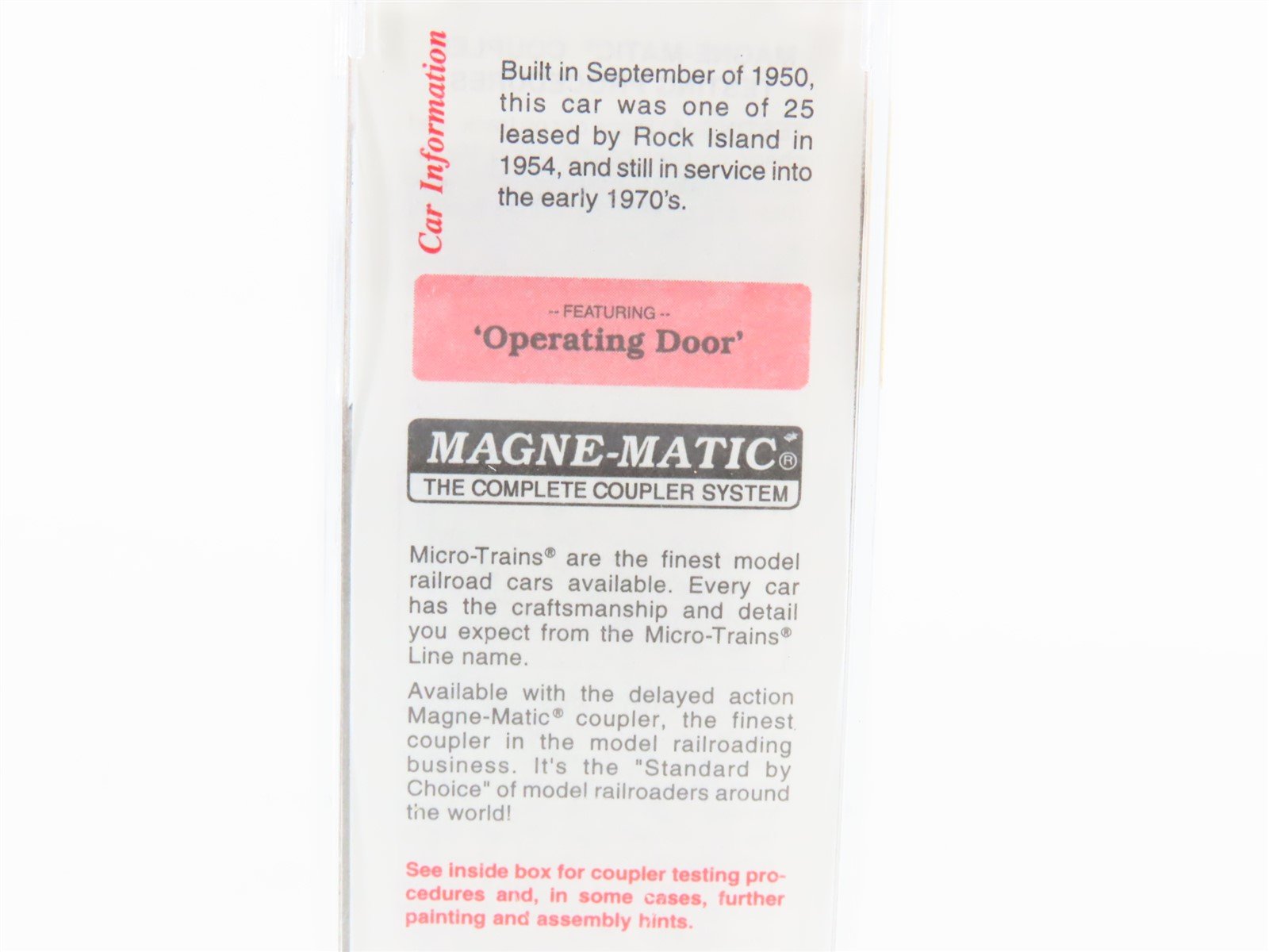 N Scale Micro-Trains MTL 31300 RI Rock Island 50' Standard Boxcar #110012