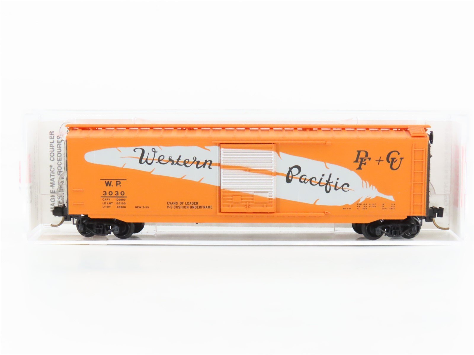 N Scale Micro-Trains MTL 31290 WP Western Pacific "Feather" 50' Boxcar #3030