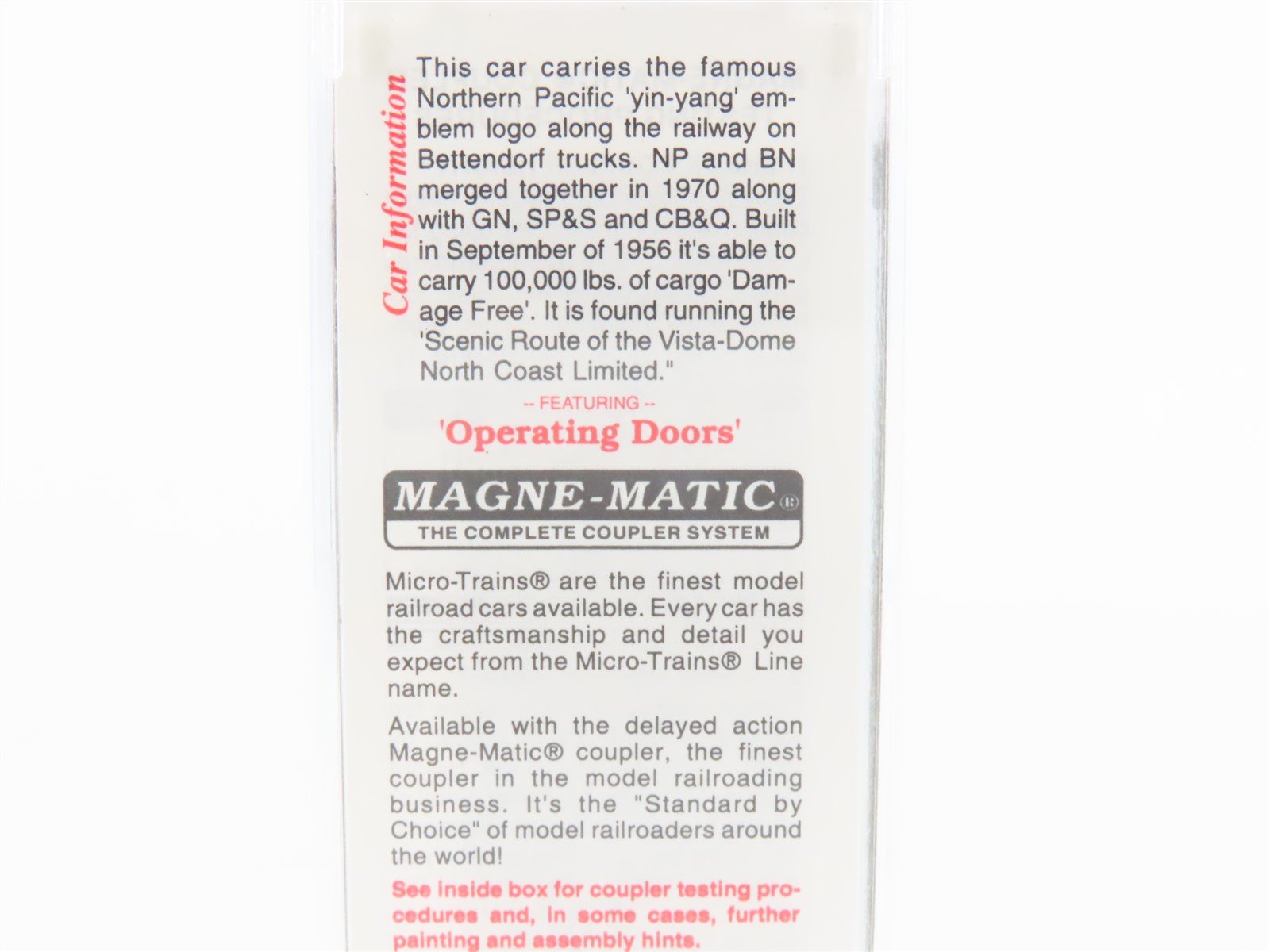 N Scale Micro-Trains MTL 31250 NP Northern Pacific 50' Standard Boxcar #1260