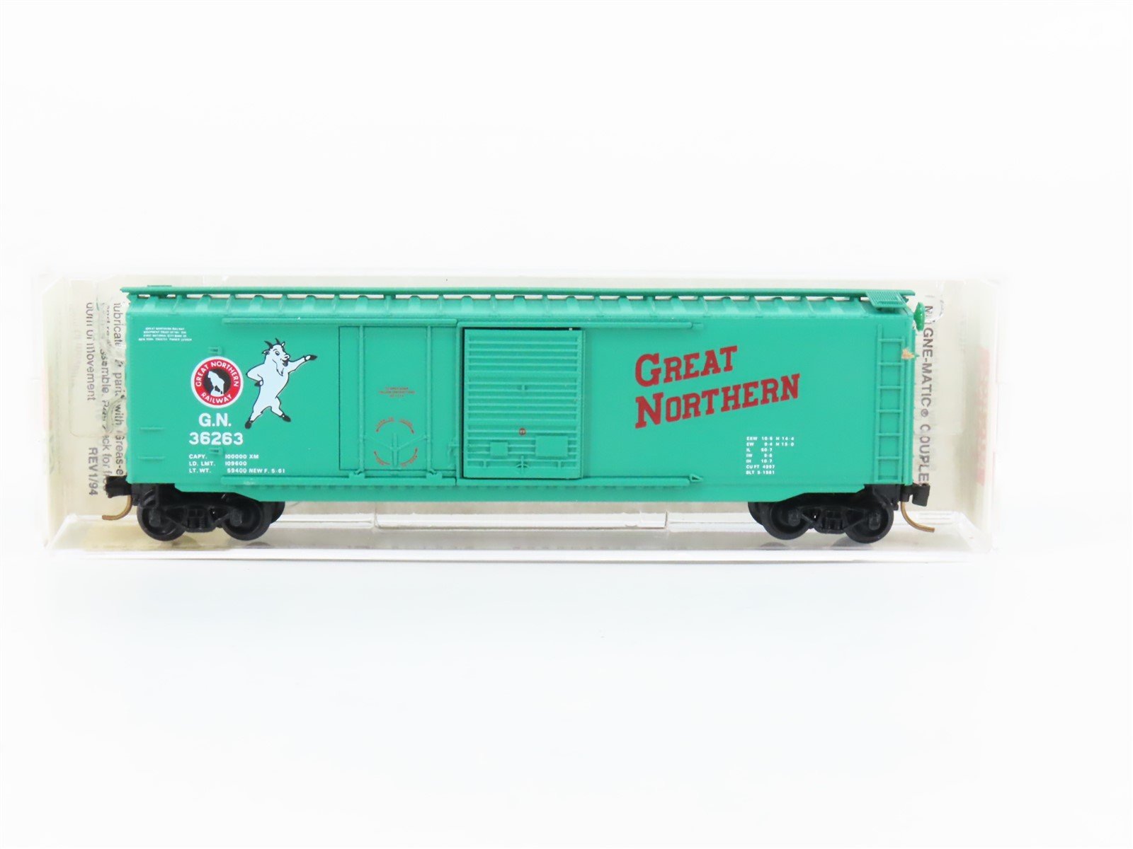 N Scale Micro-Trains MTL 33120 GN Great Northern "Goat" 50' Boxcar #36263