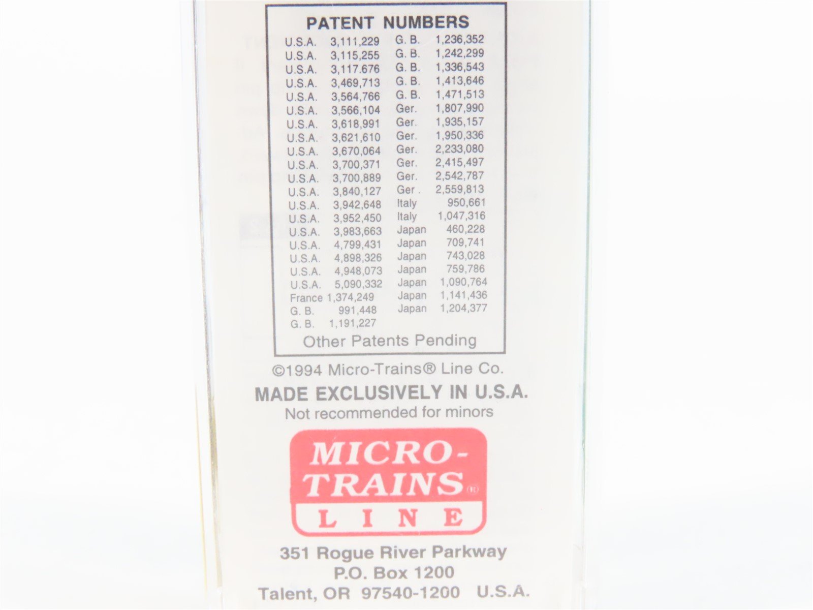 N Scale Micro-Trains MTL 33120 GN Great Northern 