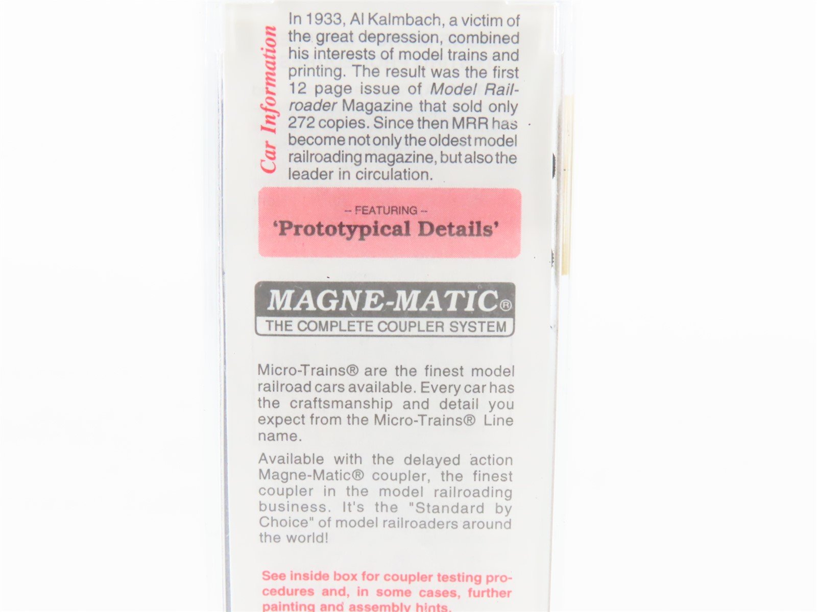 N Micro-Trains MTL 32360 Model Railroader 65th Anniversary 50' Boxcar #346599