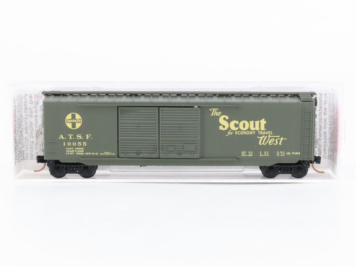 N Scale Micro-Trains MTL 34270 ATSF Railway &quot;Scout West&quot; 50&#39; Boxcar #10055