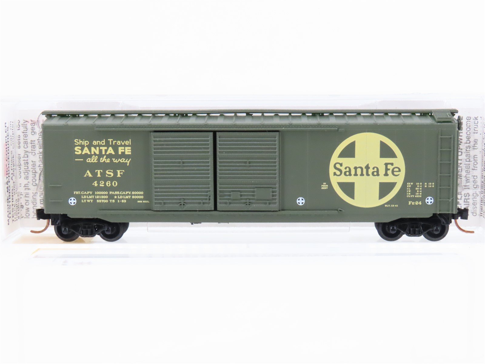 N Scale Micro-Trains MTL 34240 ATSF Santa Fe 50' Standard Boxcar #4260