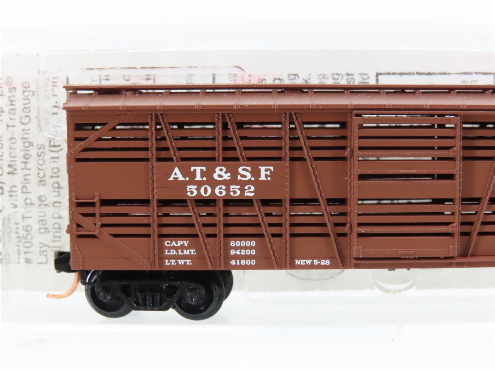 N Scale Micro-Trains MTL 35080 ATSF Santa Fe 40' Dispatch Stock Car #50652