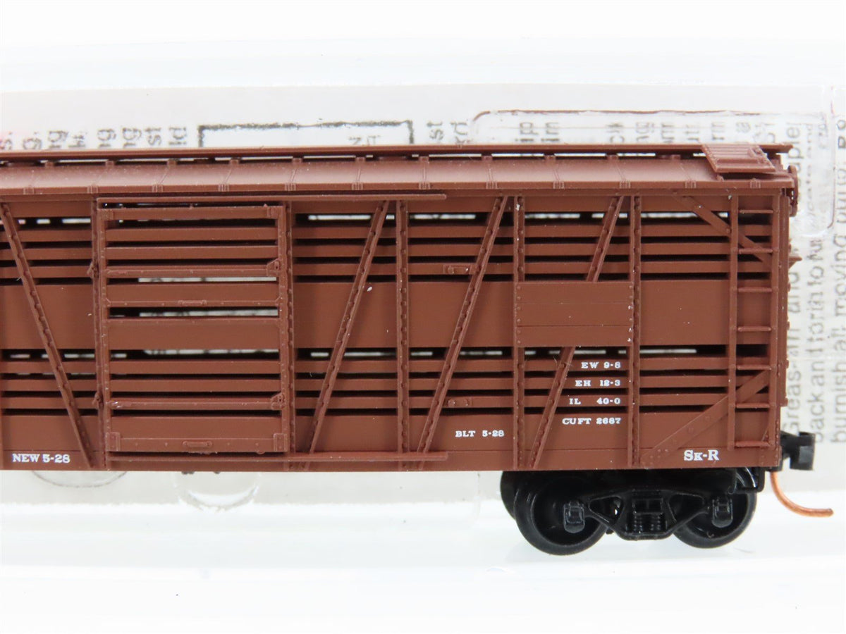 N Scale Micro-Trains MTL 35080 ATSF Santa Fe 40&#39; Dispatch Stock Car #50652