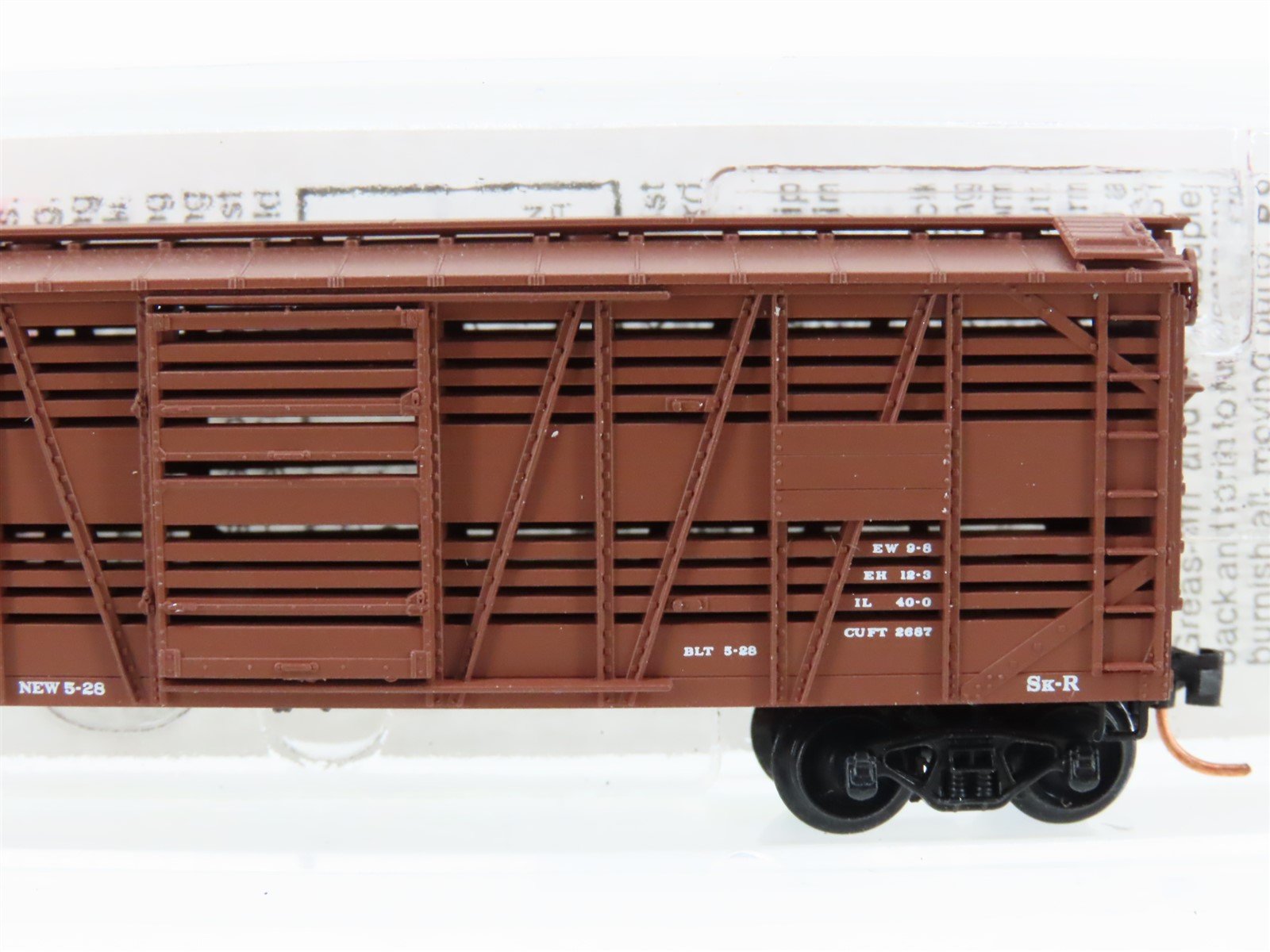 N Scale Micro-Trains MTL 35080 ATSF Santa Fe 40' Dispatch Stock Car #50652