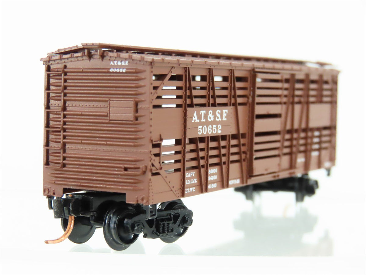 N Scale Micro-Trains MTL 35080 ATSF Santa Fe 40&#39; Dispatch Stock Car #50652