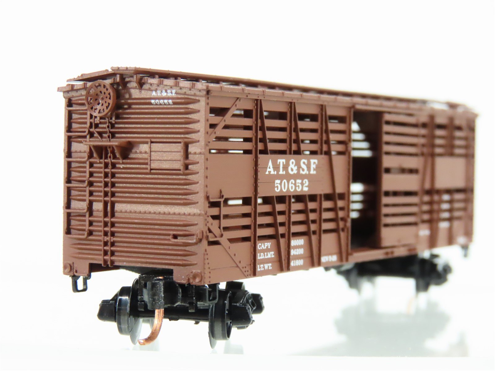N Scale Micro-Trains MTL 35080 ATSF Santa Fe 40' Dispatch Stock Car #50652
