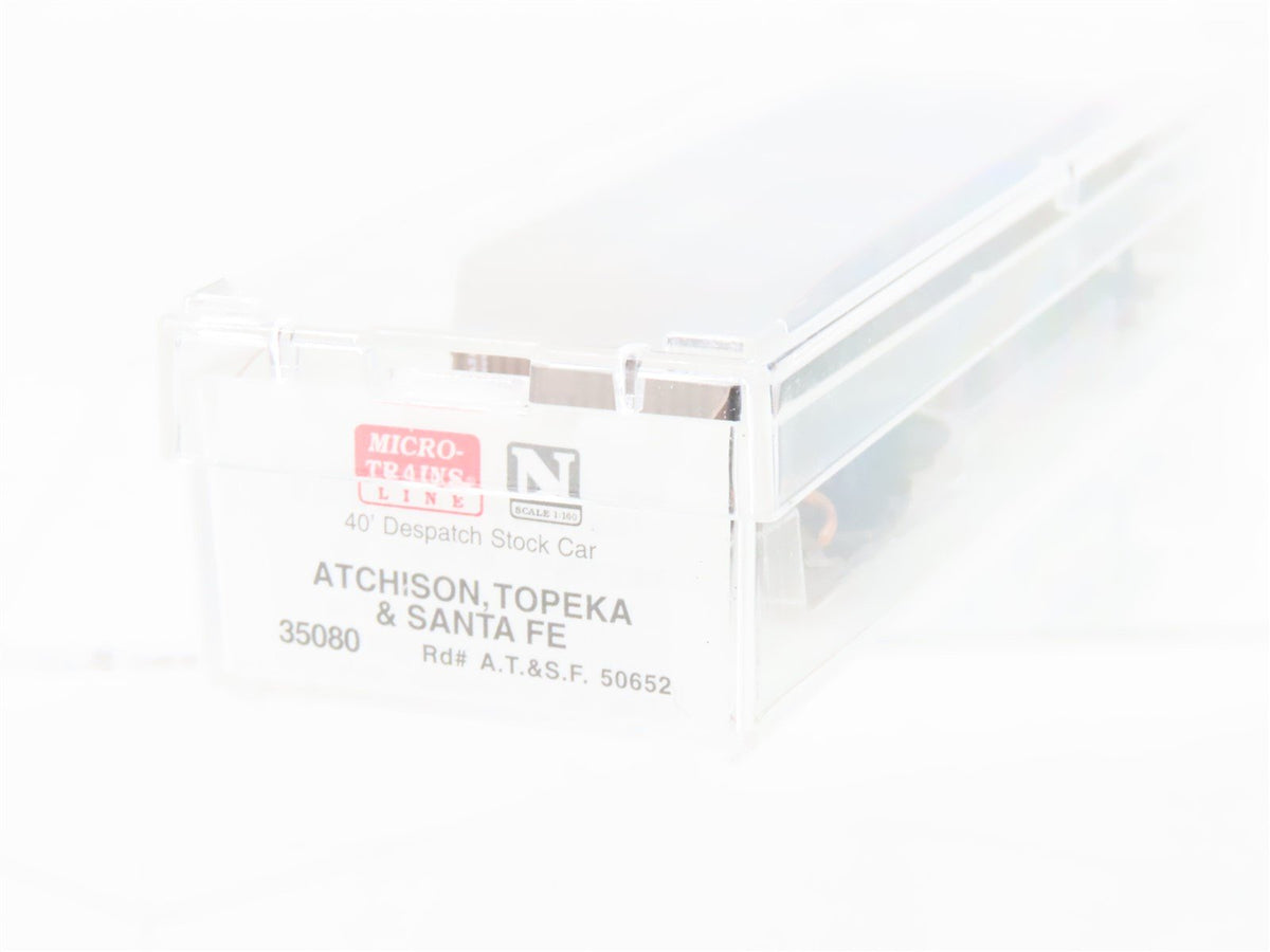 N Scale Micro-Trains MTL 35080 ATSF Santa Fe 40&#39; Dispatch Stock Car #50652