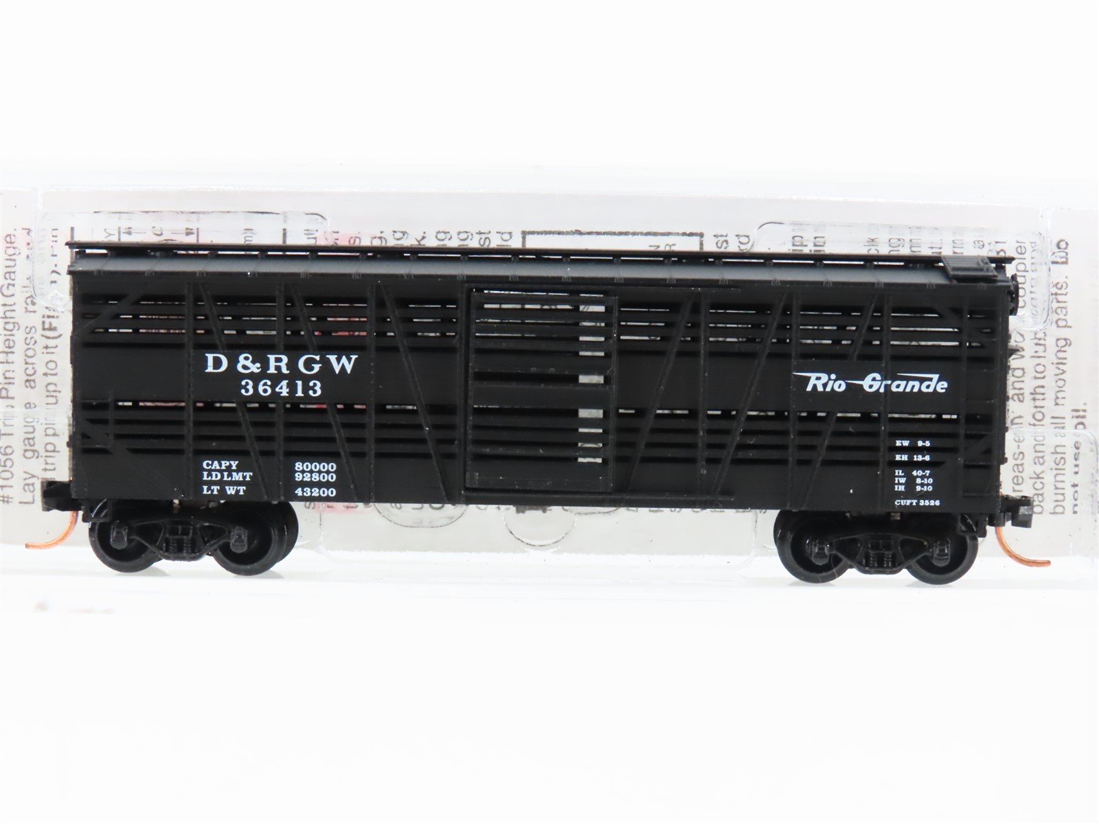 N Scale Micro-Trains MTL 35090 DRGW Rio Grande 40' Dispatch Stock Car #36413