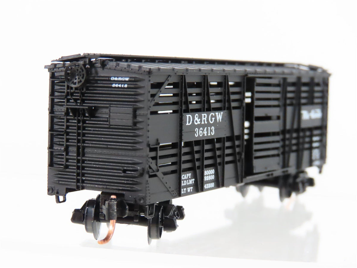 N Scale Micro-Trains MTL 35090 DRGW Rio Grande 40&#39; Dispatch Stock Car #36413