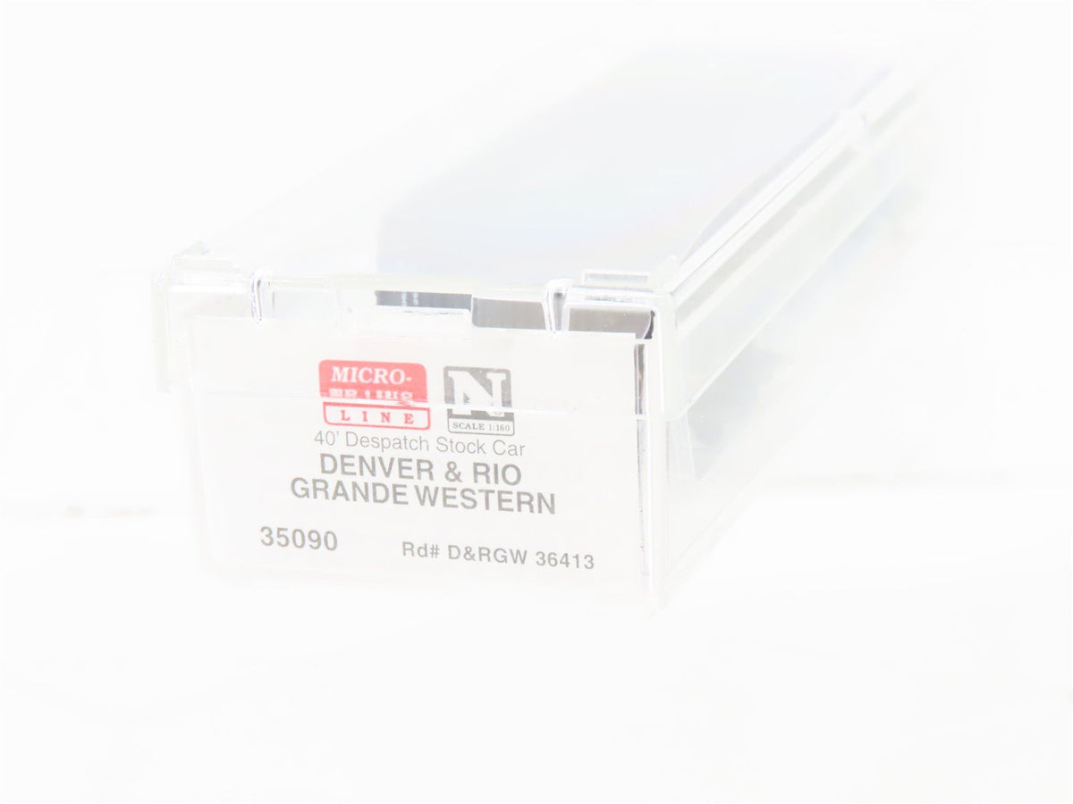 N Scale Micro-Trains MTL 35090 DRGW Rio Grande 40&#39; Dispatch Stock Car #36413