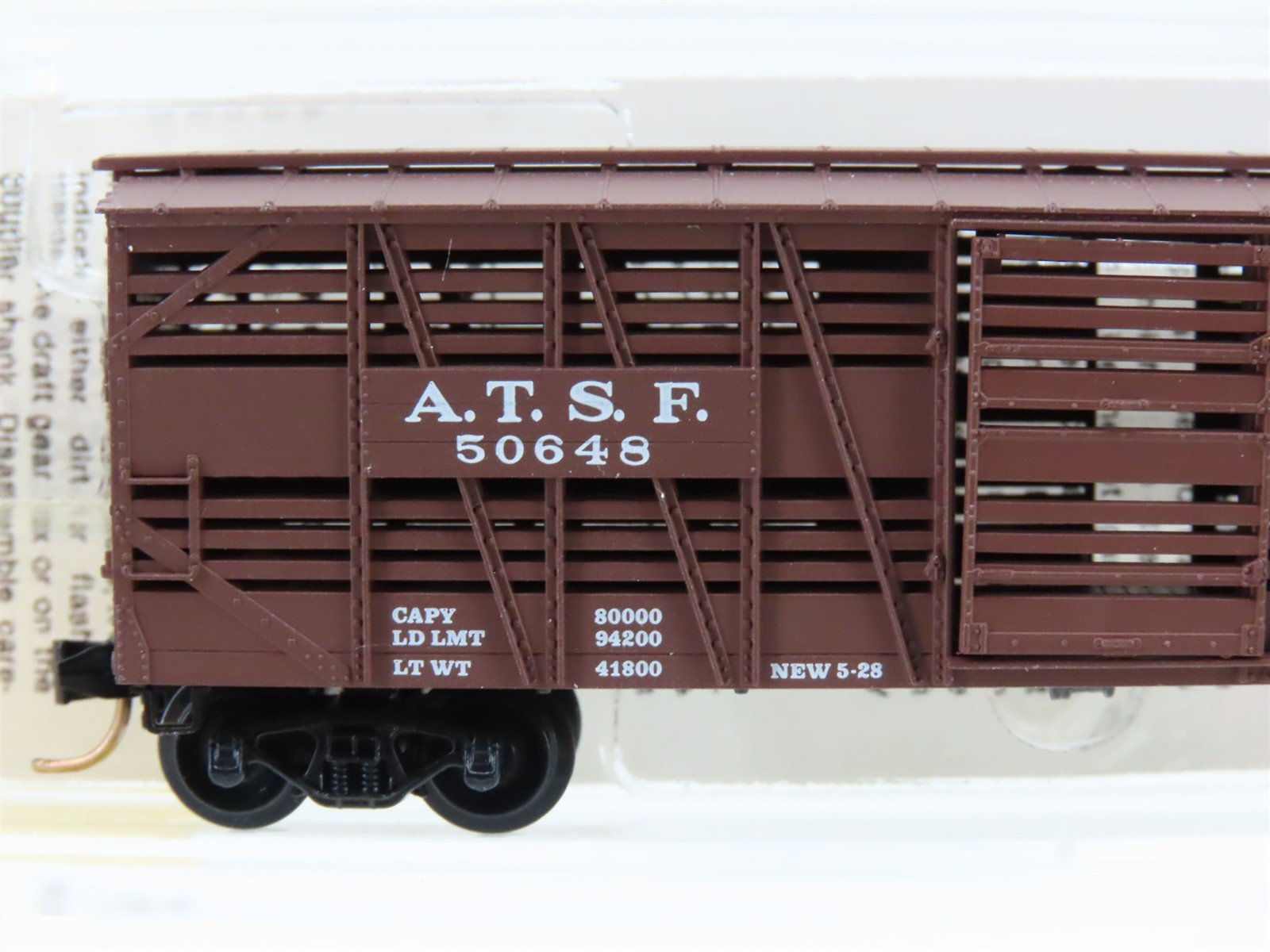 N Scale Micro-Trains MTL 35080 ATSF Santa Fe 40' Dispatch Stock Car #50648