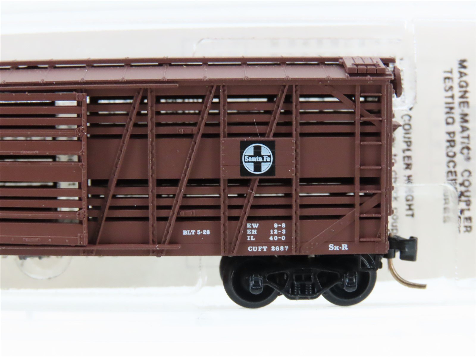 N Scale Micro-Trains MTL 35080 ATSF Santa Fe 40' Dispatch Stock Car #50648