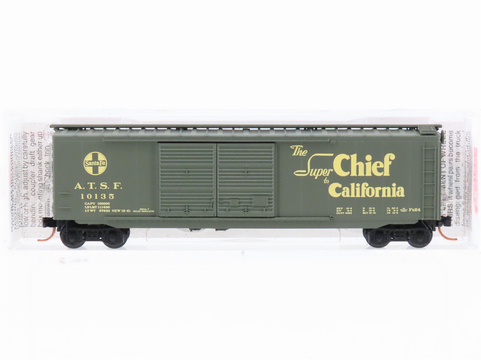 N Scale Micro-Trains MTL 34290 ATSF "Super Chief California" 50' Boxcar #10135