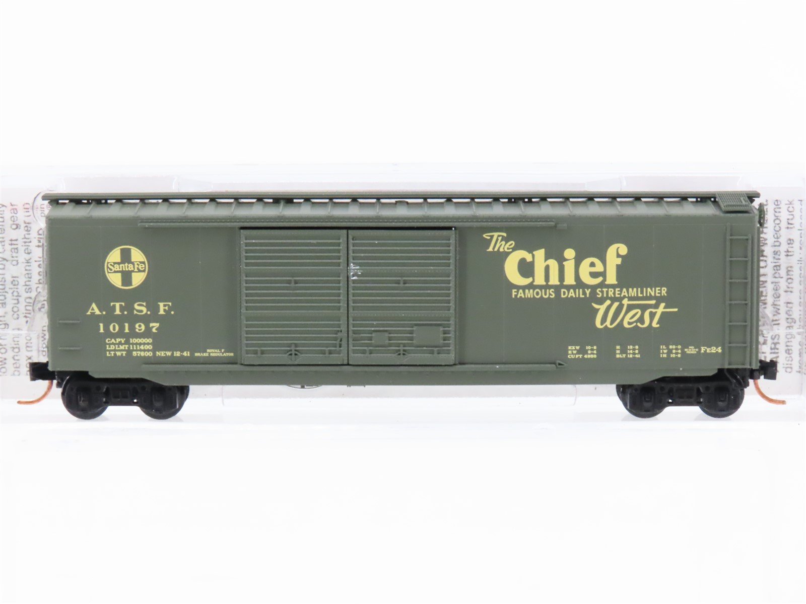 N Scale Micro-Trains MTL 34300 ATSF Santa Fe "Chief West" 50' Boxcar #10197