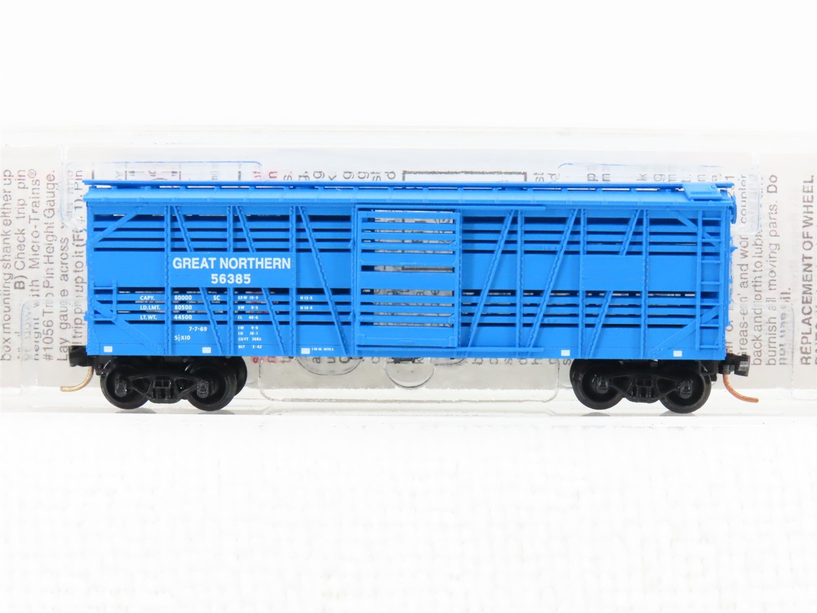 N Scale Micro-Trains MTL 35170 GN Big Sky Blue 40' Despatch Stock Car #56385