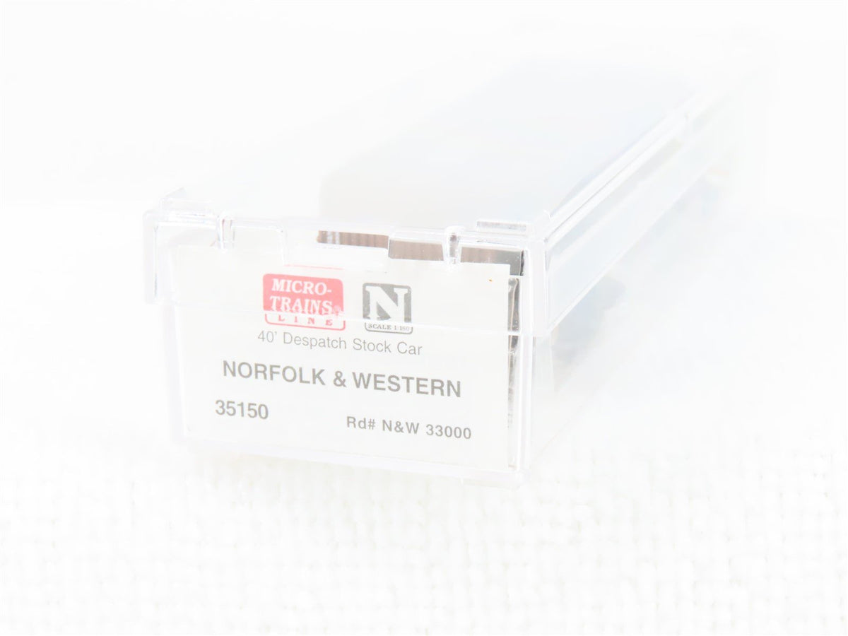 N Scale Micro-Trains MTL 35150 N&amp;W Norfolk Western 40&#39; Despatch Stock Car #33000