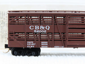 N Scale Micro-Trains MTL 35130 CB&Q Burlington Route 40' Stockcar #52002