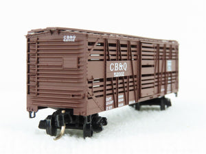 N Scale Micro-Trains MTL 35130 CB&Q Burlington Route 40' Stockcar #52002