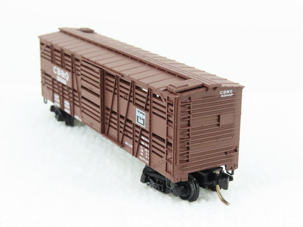 N Scale Micro-Trains MTL 35130 CB&amp;Q Burlington Route 40&#39; Stockcar #52002