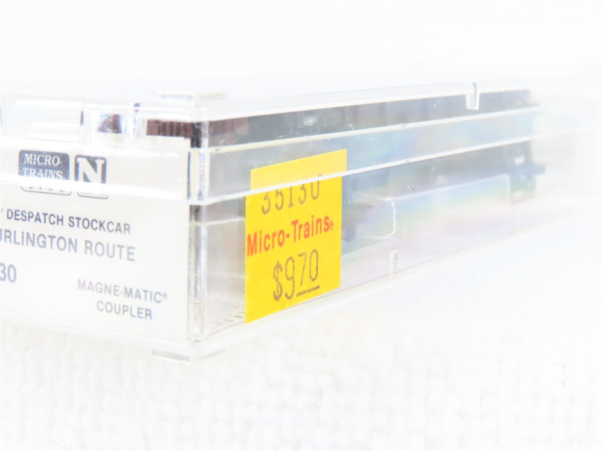 N Scale Micro-Trains MTL 35130 CB&amp;Q Burlington Route 40&#39; Stockcar #52002