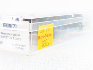 N Scale Micro-Trains MTL 35130 CB&Q Burlington Route 40' Stockcar #52002