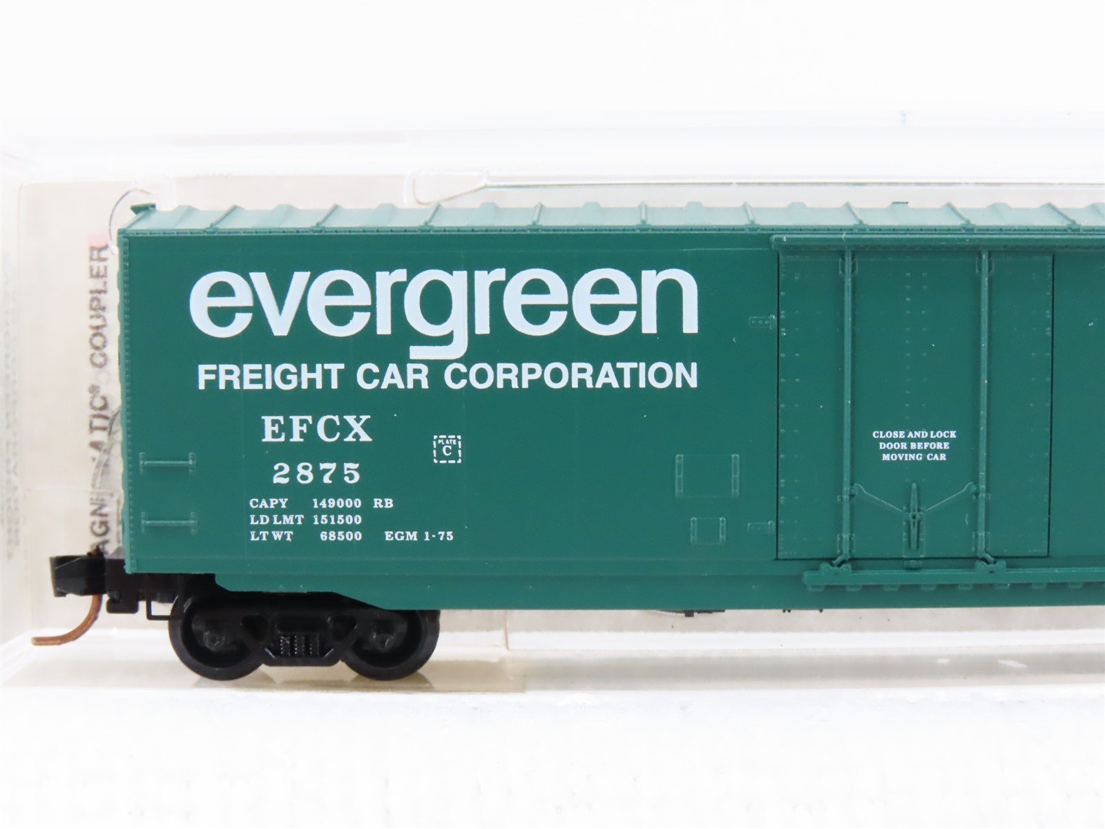 N Scale Micro-Trains MTL 38260 EFCX Evergreen Freight 50' Standard Boxcar #2875