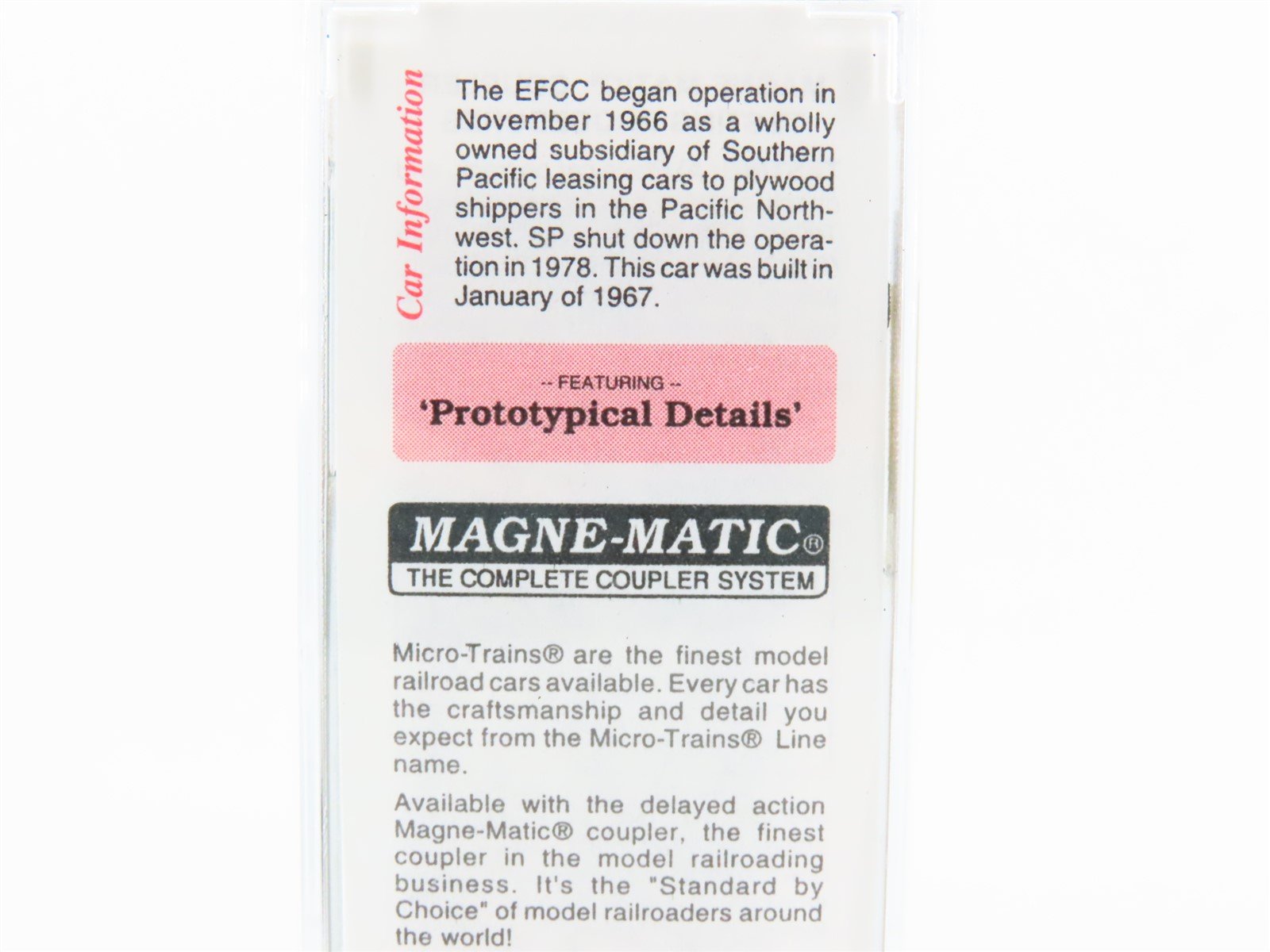 N Scale Micro-Trains MTL 38260 EFCX Evergreen Freight 50' Standard Boxcar #2875