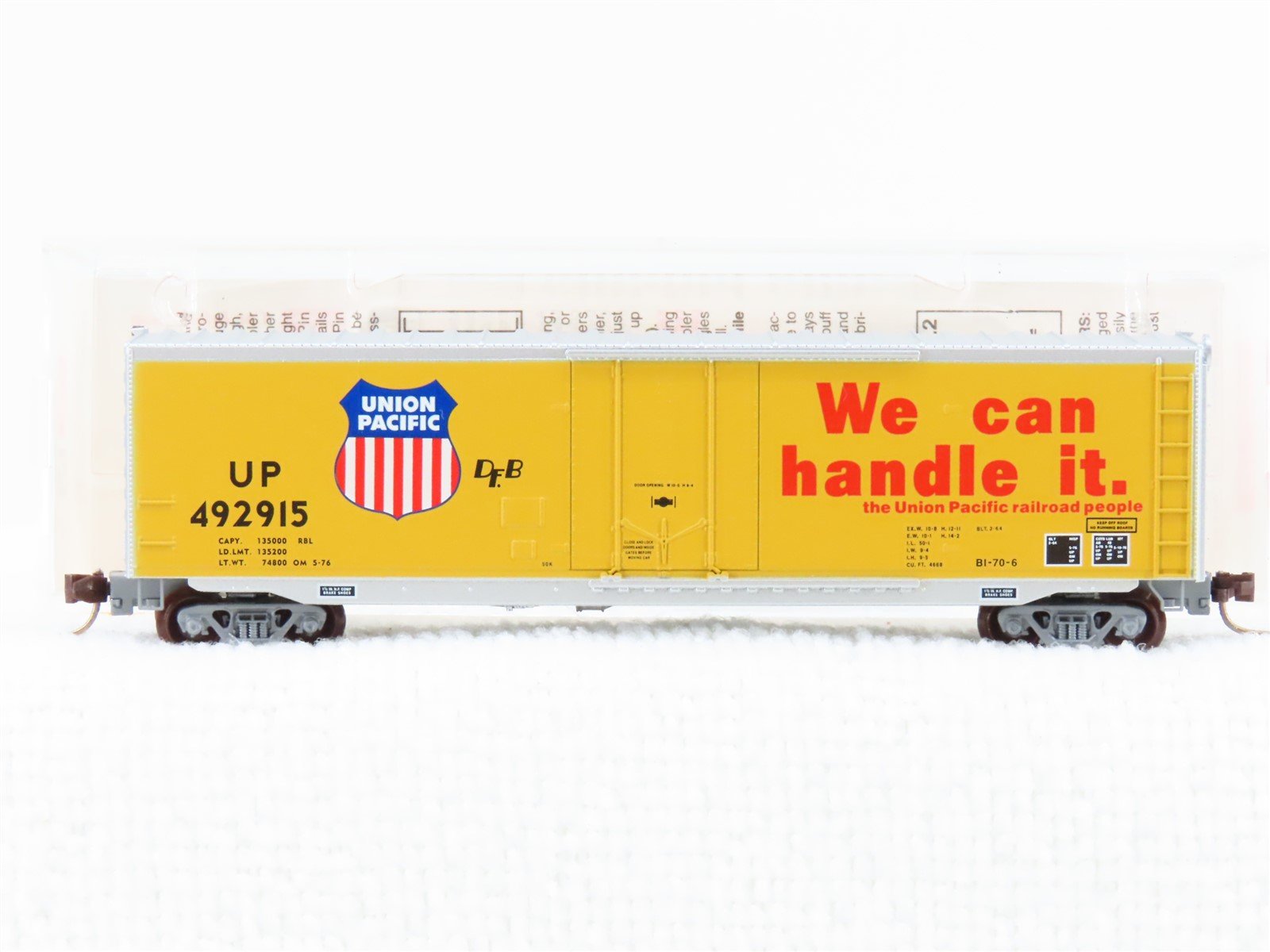 N Scale Micro-Trains MTL 38240 UP Union Pacific 50' Standard Boxcar #492915