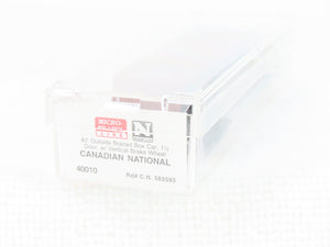 N Scale Micro-Trains MTL 40010 CN Canadian National 40' Braced Boxcar #582593
