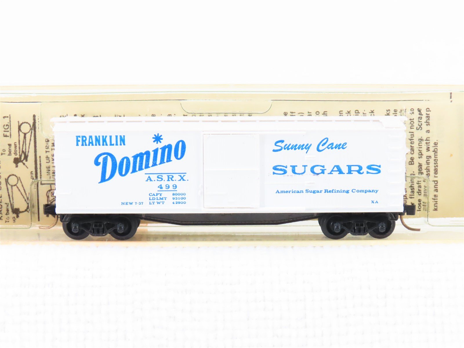 N Scale Micro-Trains MTL 42020 ASRX Domino Sugars 40' Wood Boxcar #499