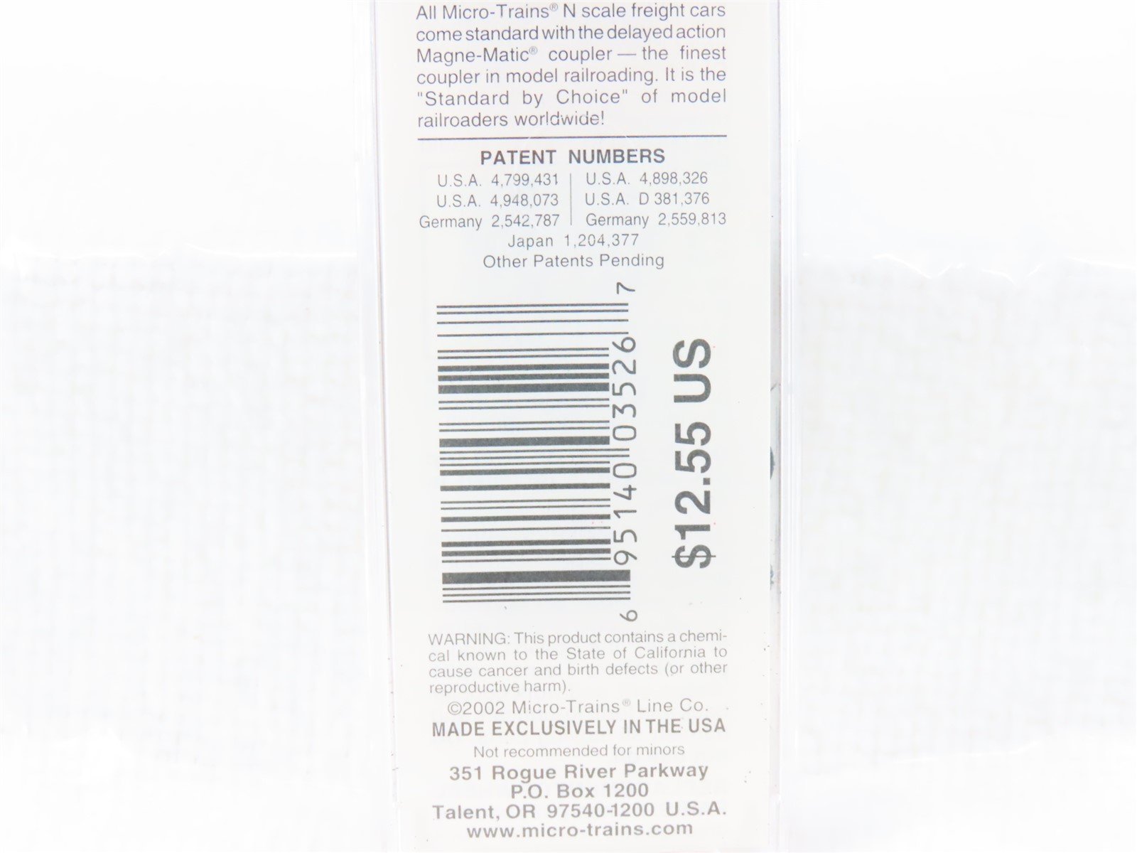 N Scale Micro-Trains MTL 39220 TH&B Toronto, Hamilton & Buffalo 40' Boxcar #4761