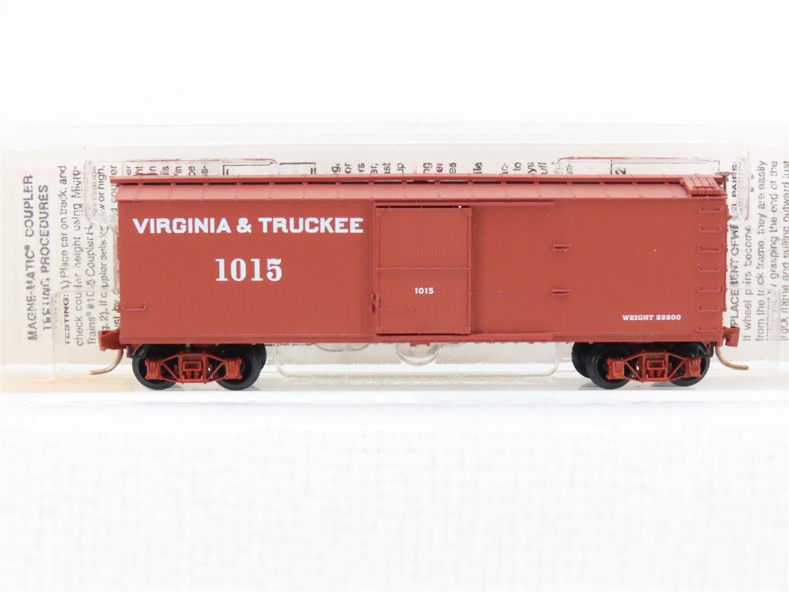N Scale Micro-Trains MTL 39180 V&T Virginia & Truckee 40' Wood Boxcar #1015