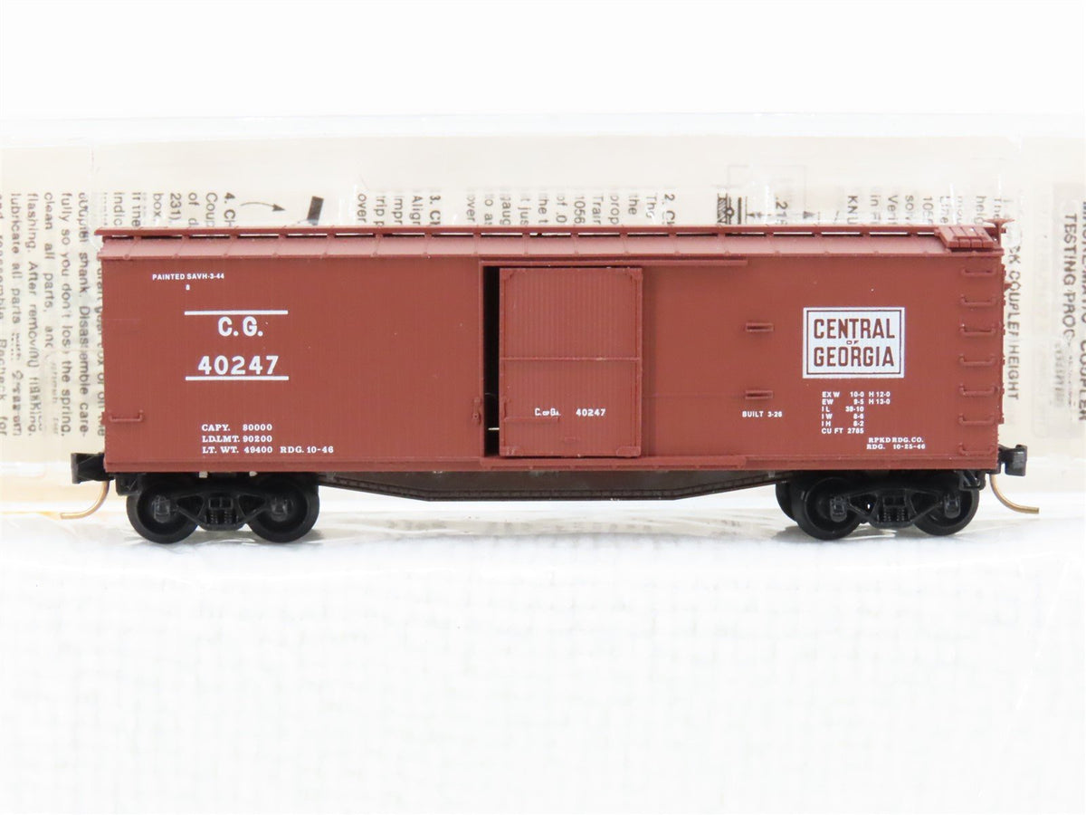 N Scale Micro-Trains MTL 39150 CofG Central of Georgia 40&#39; Wood Boxcar #40247