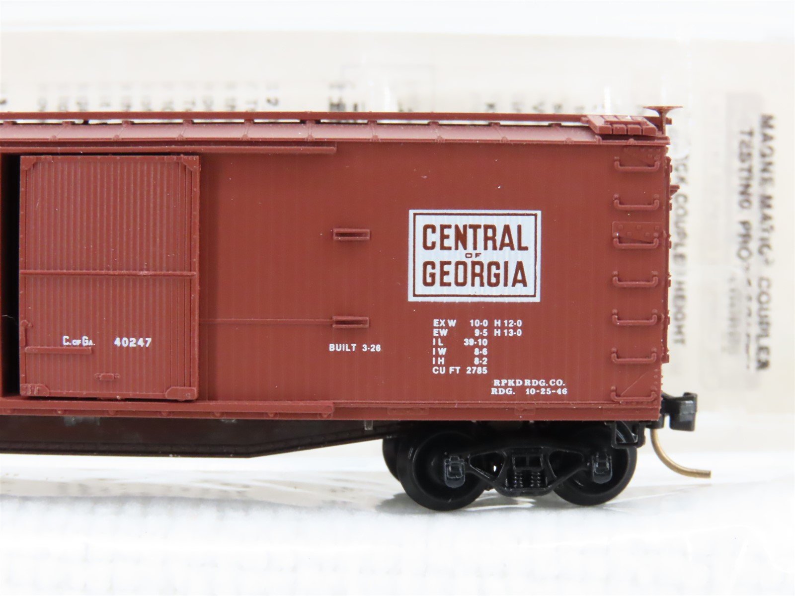 N Scale Micro-Trains MTL 39150 CofG Central of Georgia 40' Wood Boxcar #40247