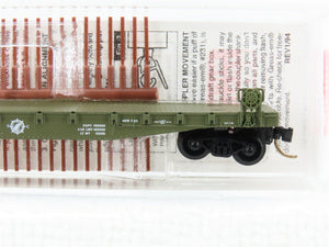 N Scale Micro-Trains MTL 45180 USAX US Army 50' Fishbelly Flatcar #38066