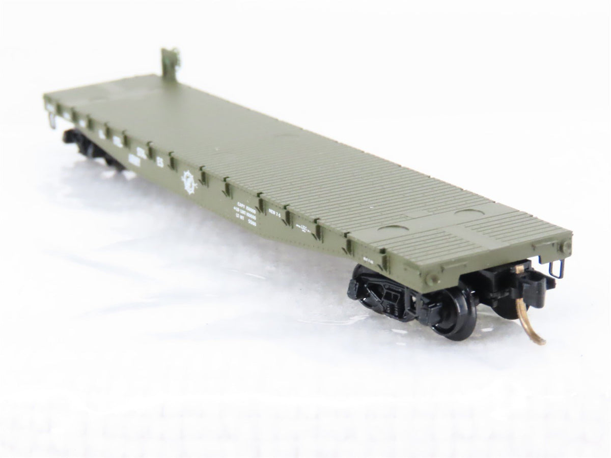 N Scale Micro-Trains MTL 45180 USAX US Army 50&#39; Fishbelly Flatcar #38066