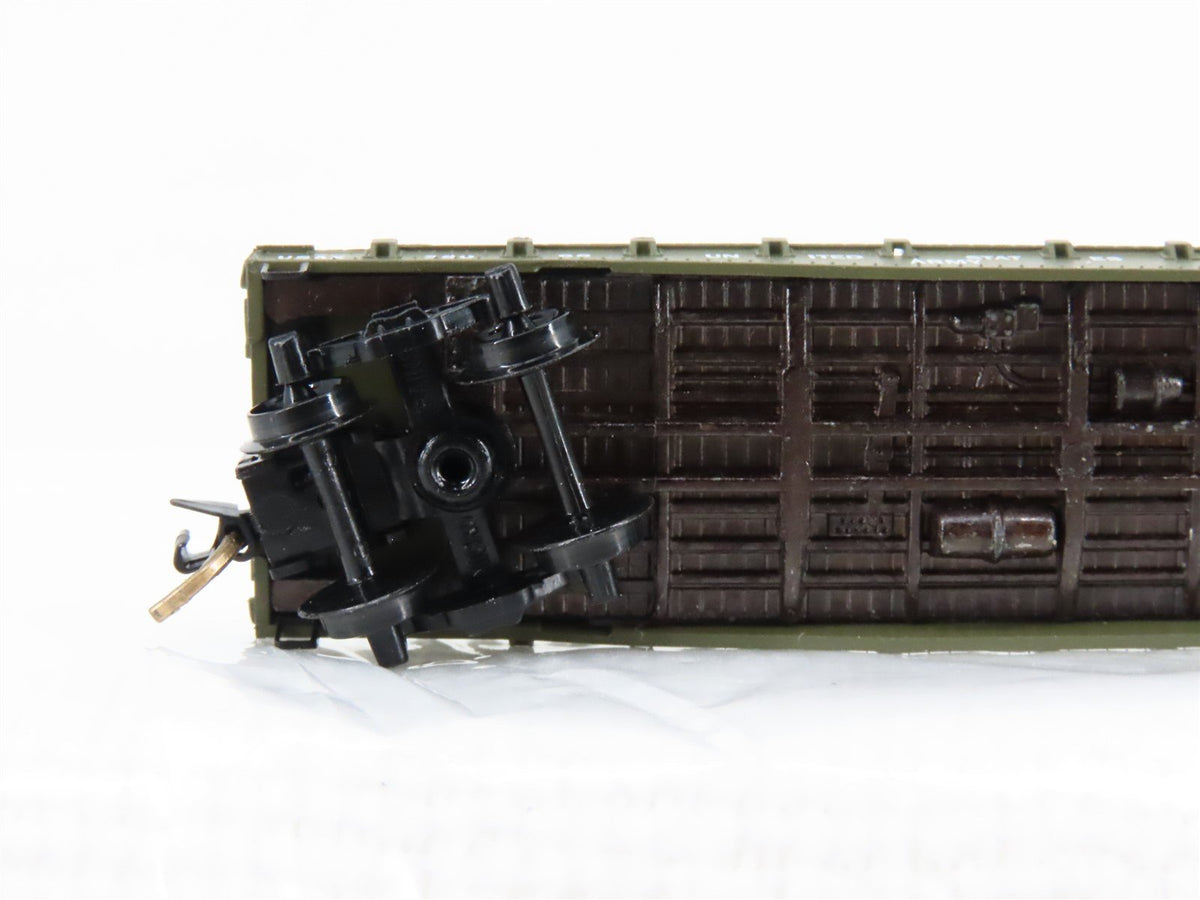 N Scale Micro-Trains MTL 45180 USAX US Army 50&#39; Fishbelly Flatcar #38066