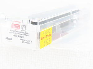 N Scale Micro-Trains MTL 45180 USAX US Army 50' Fishbelly Flatcar #38066